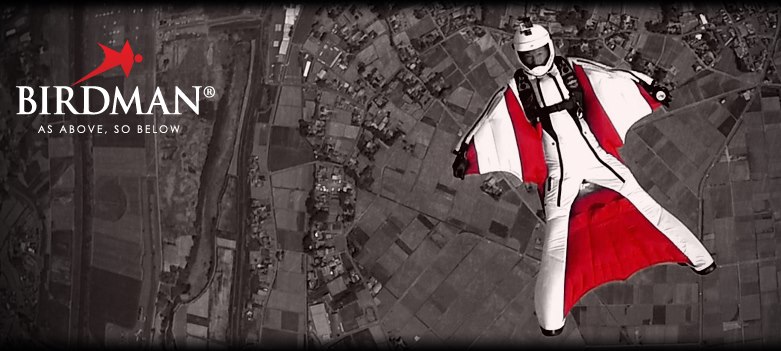 Birdman was the original wingsuit company. I'm not sure what they're up to now.
