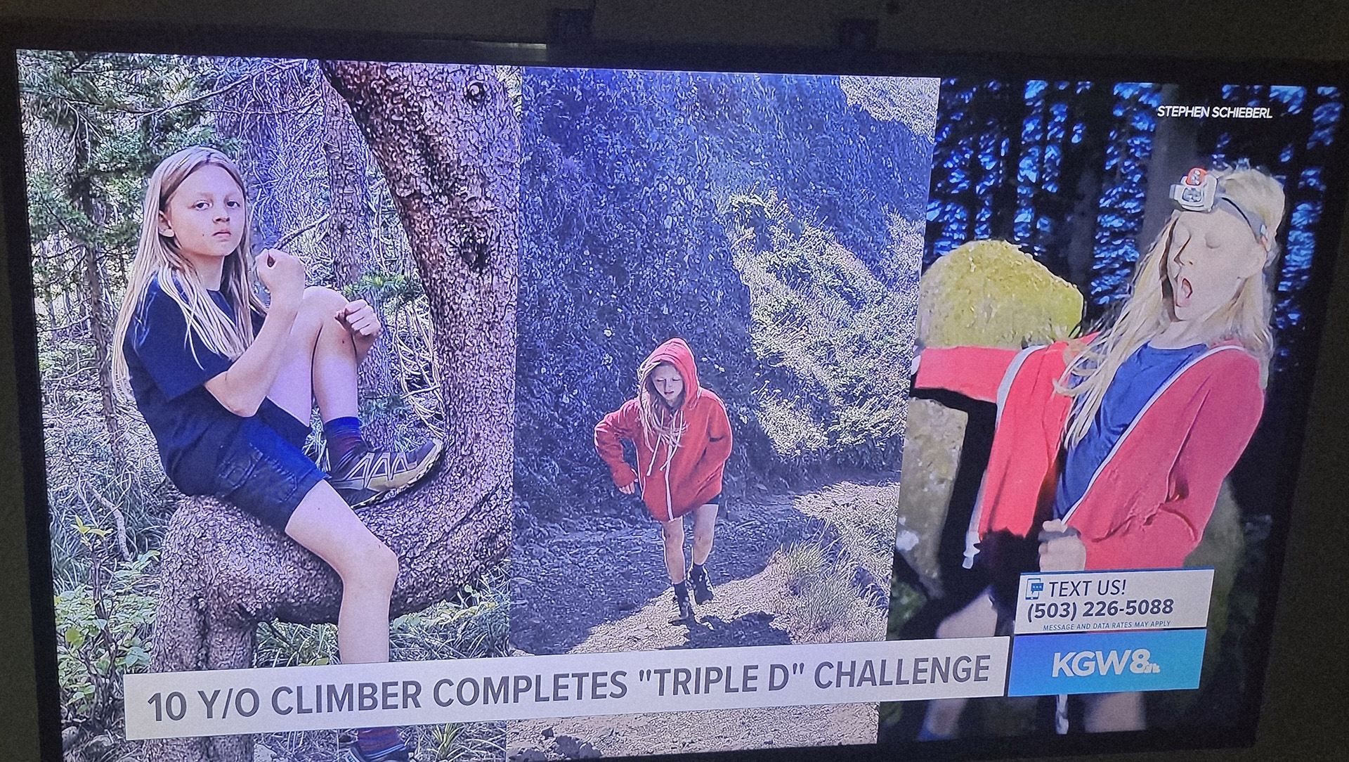 Henry makes the news with his "Youngest Known Time" of the Triple D.